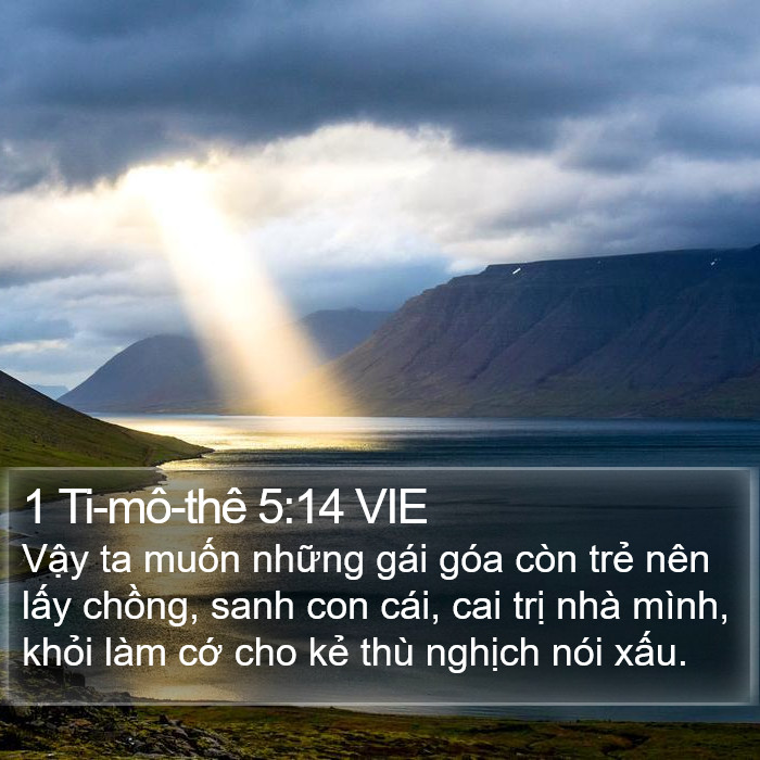 1 Ti-mô-thê 5:14 VIE Bible Study