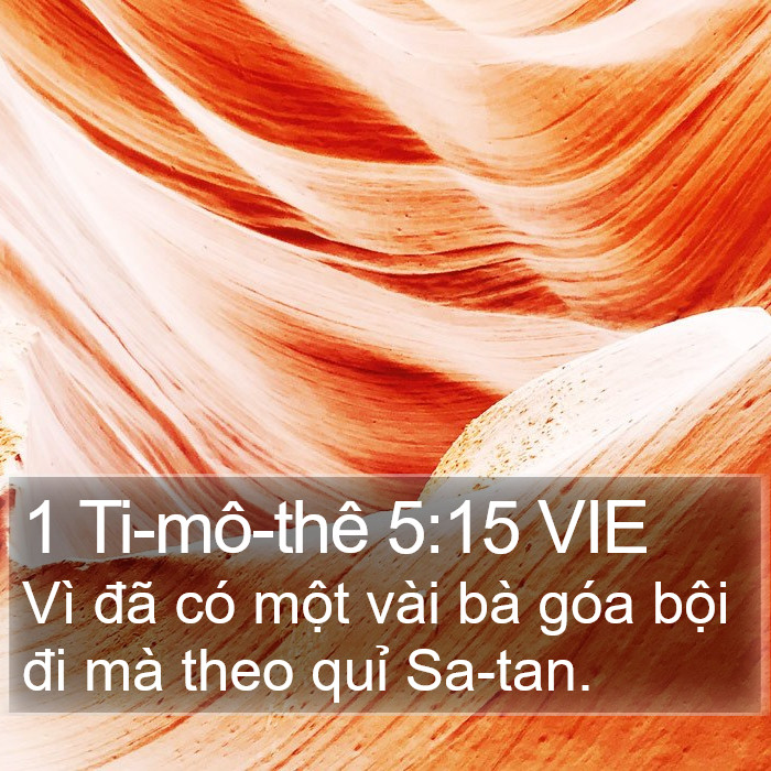 1 Ti-mô-thê 5:15 VIE Bible Study