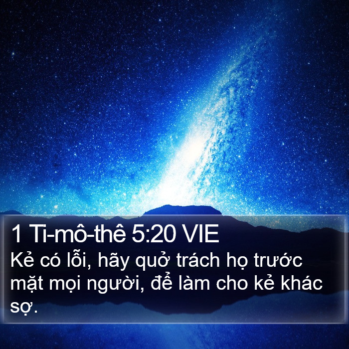 1 Ti-mô-thê 5:20 VIE Bible Study