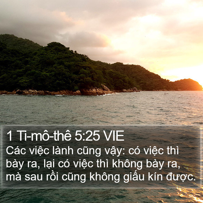 1 Ti-mô-thê 5:25 VIE Bible Study