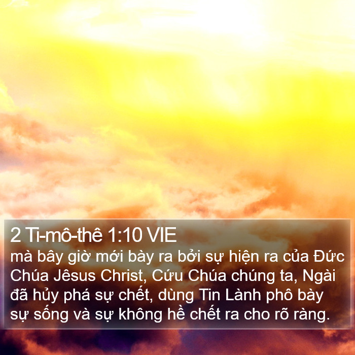 2 Ti-mô-thê 1:10 VIE Bible Study