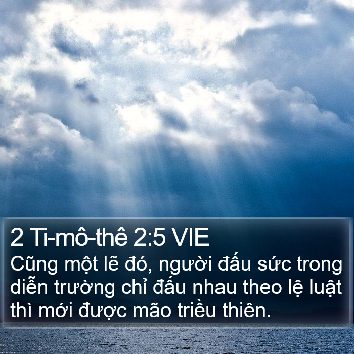 2 Ti-mô-thê 2:5 VIE Bible Study