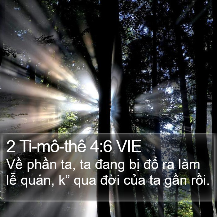 2 Ti-mô-thê 4:6 VIE Bible Study