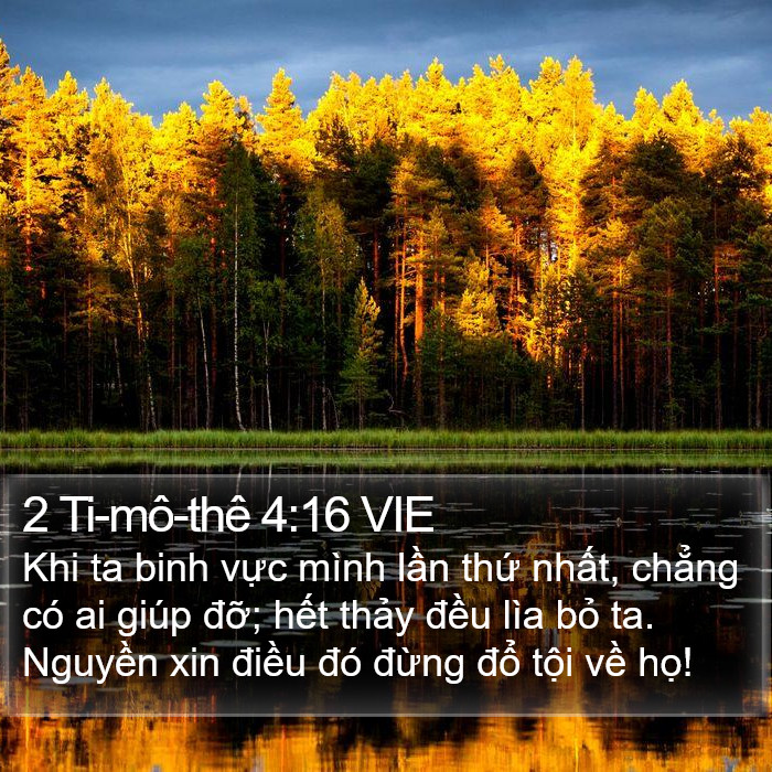 2 Ti-mô-thê 4:16 VIE Bible Study