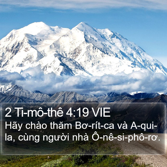 2 Ti-mô-thê 4:19 VIE Bible Study