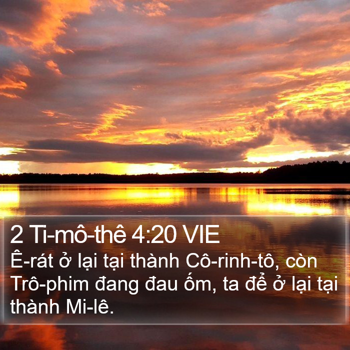 2 Ti-mô-thê 4:20 VIE Bible Study