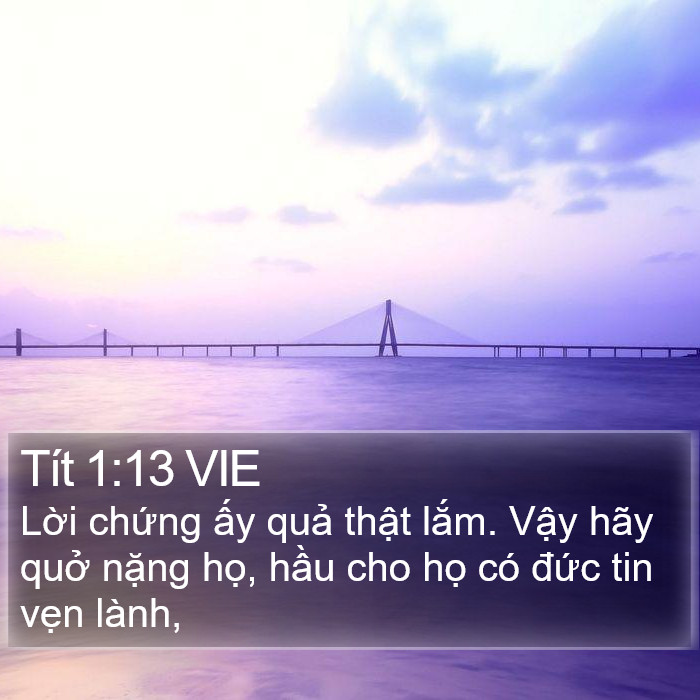 Tít 1:13 VIE Bible Study