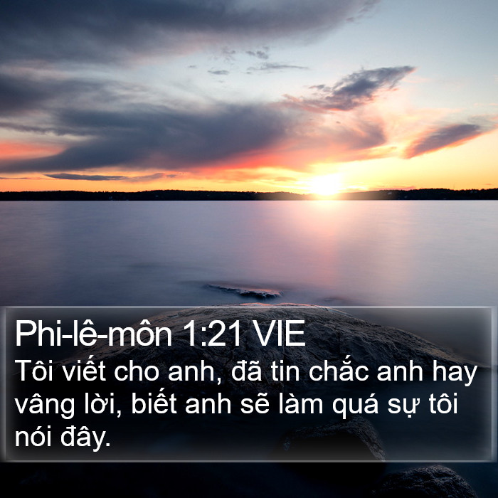 Phi-lê-môn 1:21 VIE Bible Study