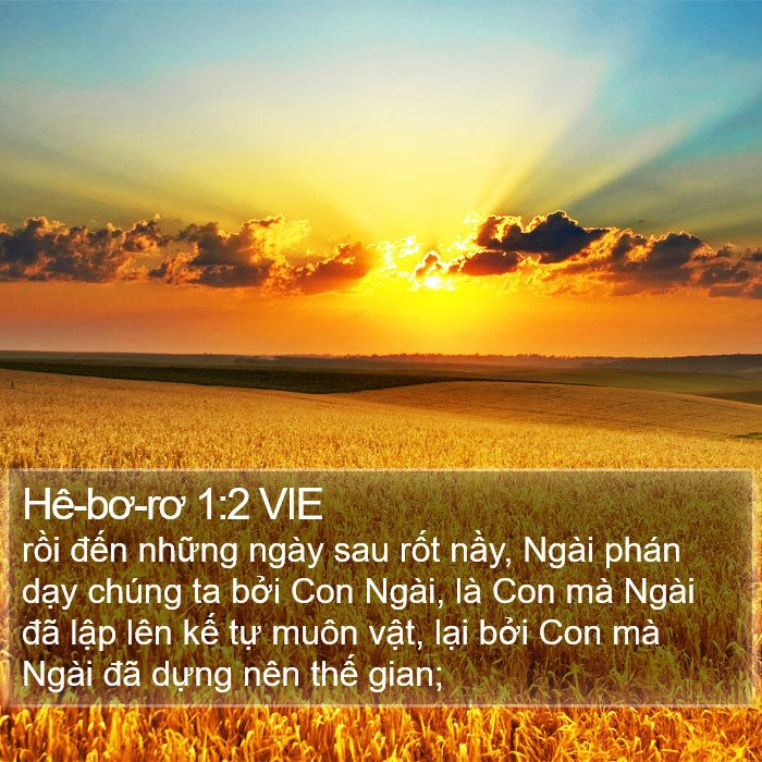 Hê-bơ-rơ 1:2 VIE Bible Study