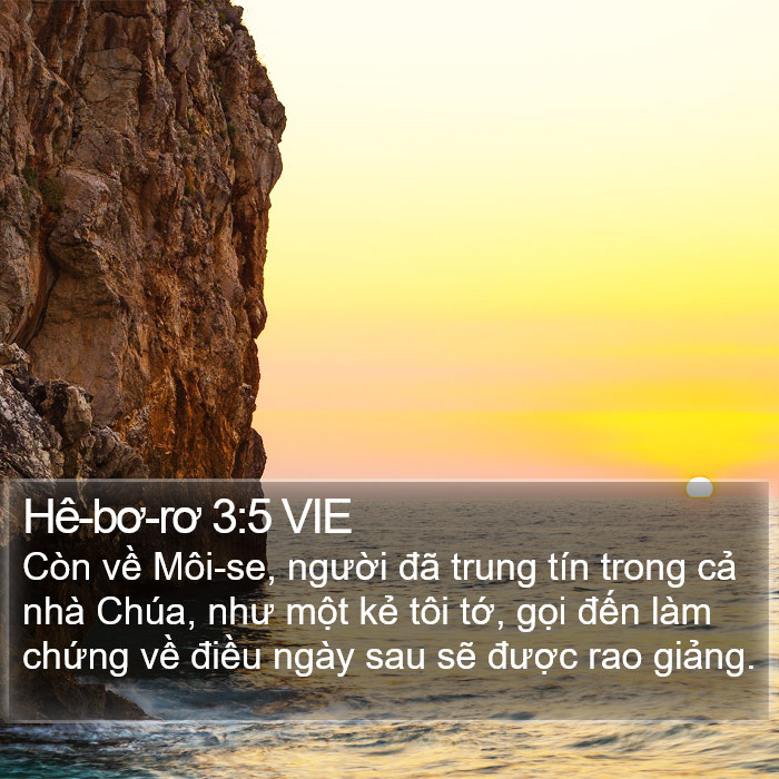 Hê-bơ-rơ 3:5 VIE Bible Study