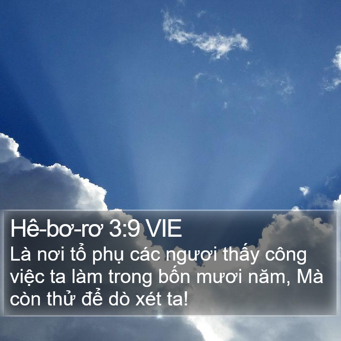 Hê-bơ-rơ 3:9 VIE Bible Study