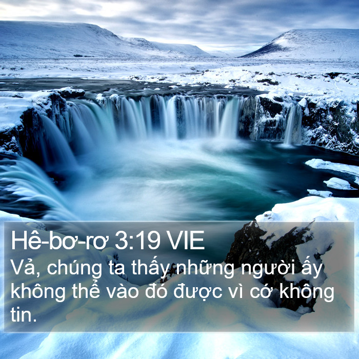 Hê-bơ-rơ 3:19 VIE Bible Study