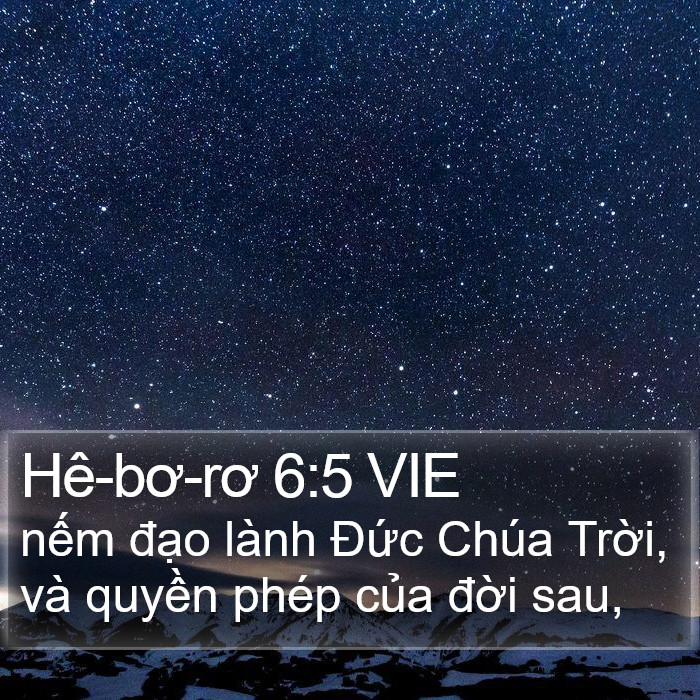 Hê-bơ-rơ 6:5 VIE Bible Study