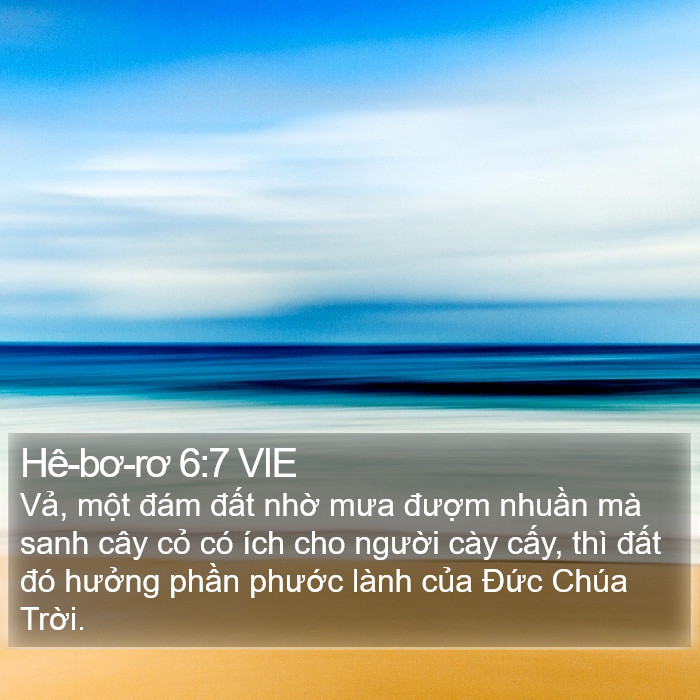 Hê-bơ-rơ 6:7 VIE Bible Study