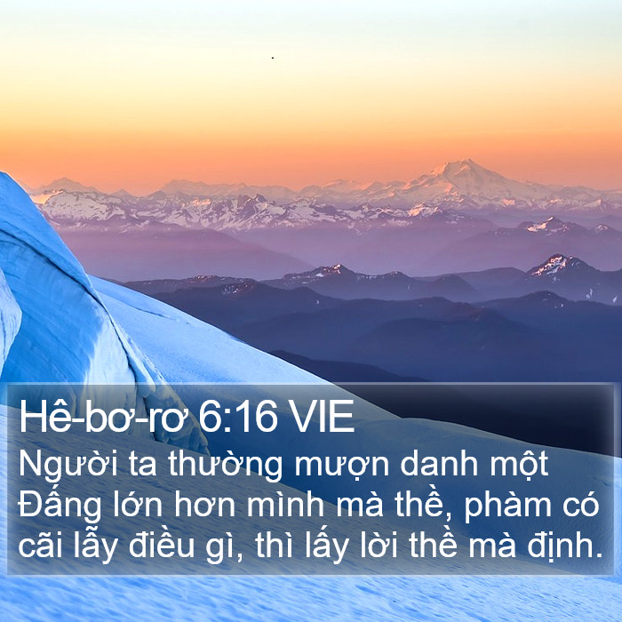 Hê-bơ-rơ 6:16 VIE Bible Study