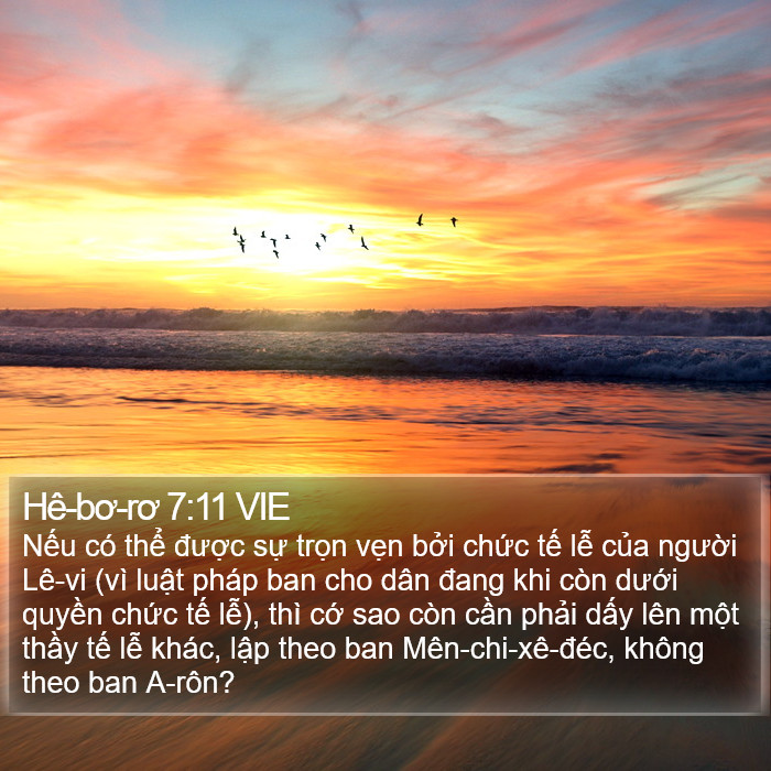 Hê-bơ-rơ 7:11 VIE Bible Study