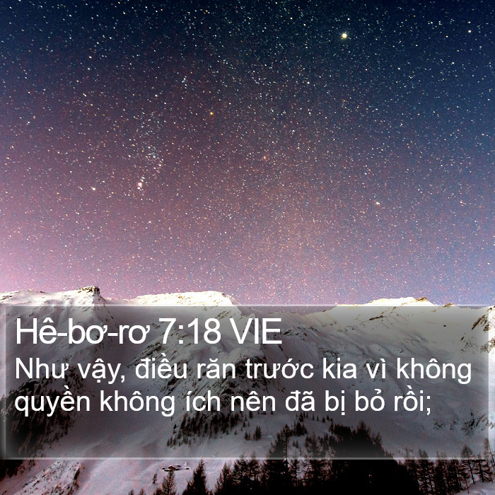 Hê-bơ-rơ 7:18 VIE Bible Study