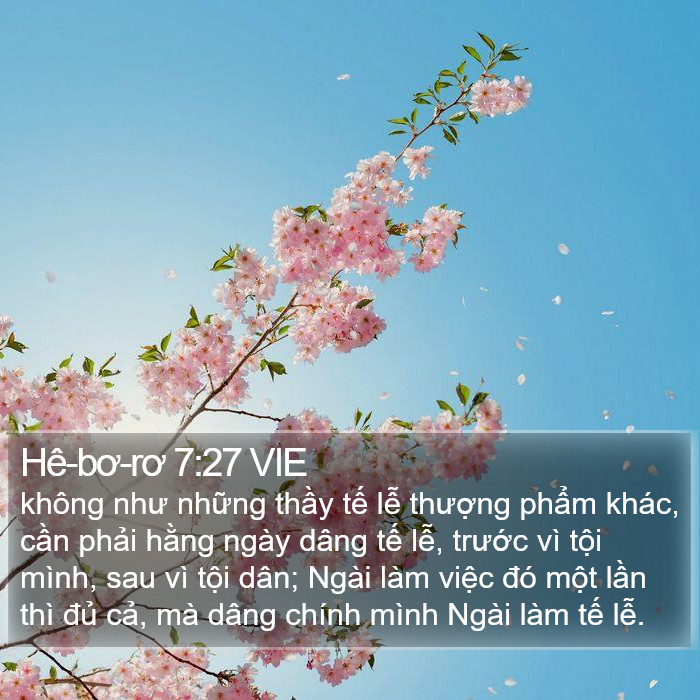 Hê-bơ-rơ 7:27 VIE Bible Study