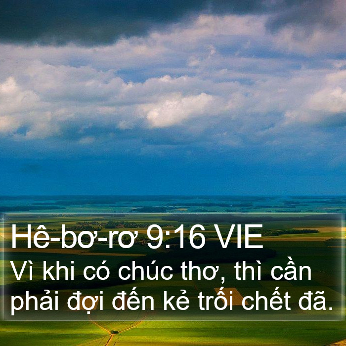 Hê-bơ-rơ 9:16 VIE Bible Study