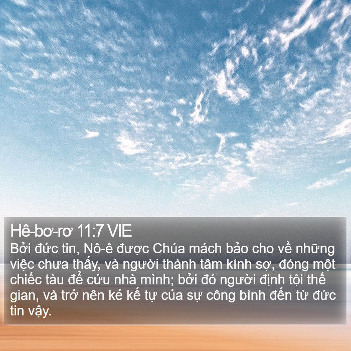 Hê-bơ-rơ 11:7 VIE Bible Study