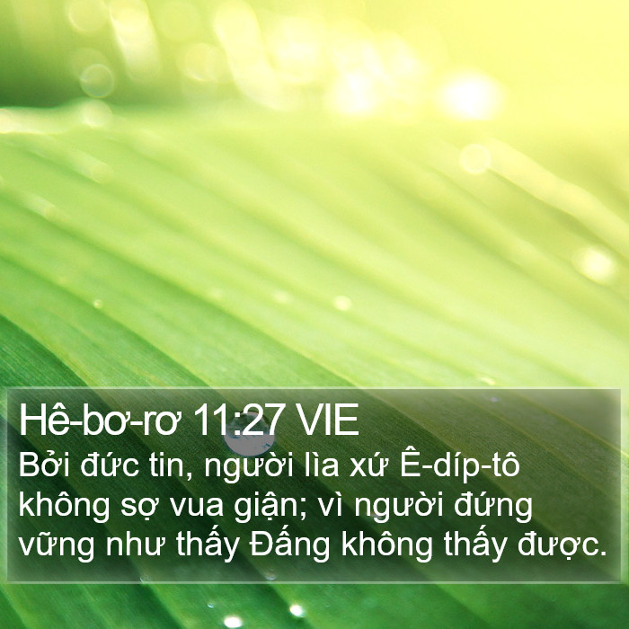 Hê-bơ-rơ 11:27 VIE Bible Study