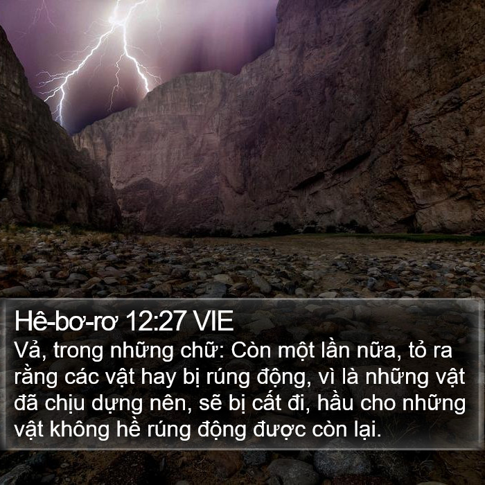 Hê-bơ-rơ 12:27 VIE Bible Study