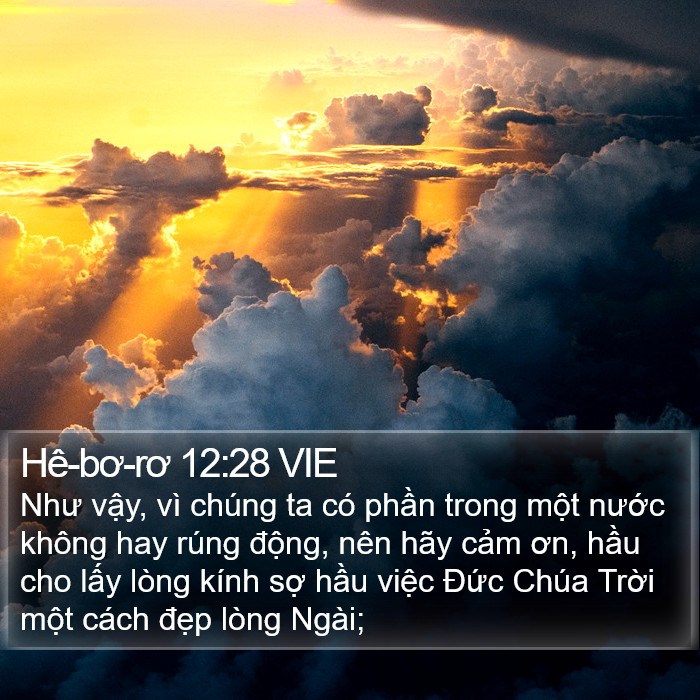 Hê-bơ-rơ 12:28 VIE Bible Study