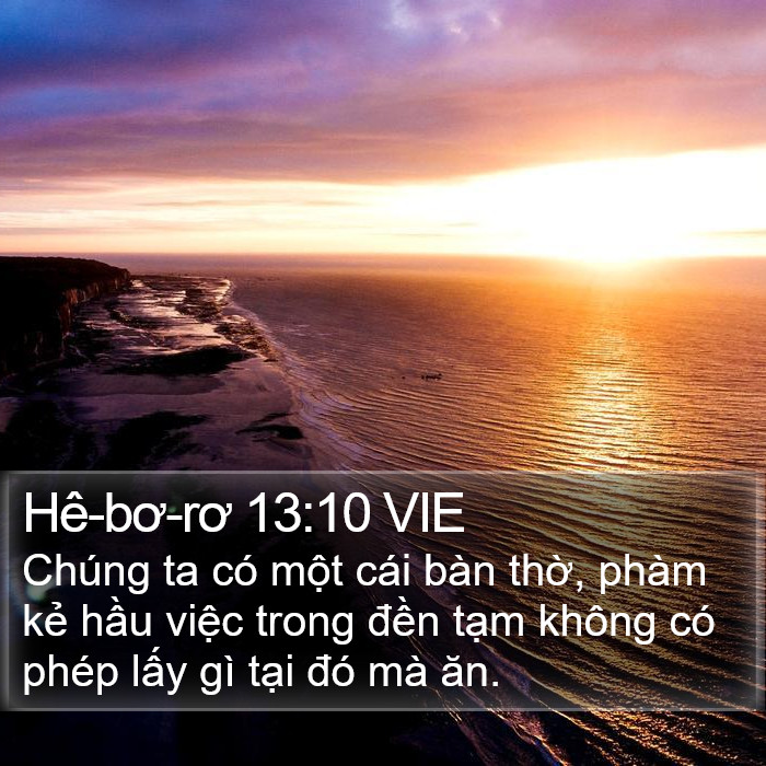 Hê-bơ-rơ 13:10 VIE Bible Study