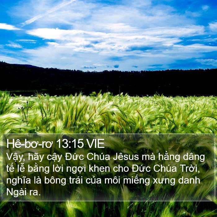 Hê-bơ-rơ 13:15 VIE Bible Study