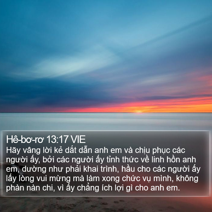 Hê-bơ-rơ 13:17 VIE Bible Study