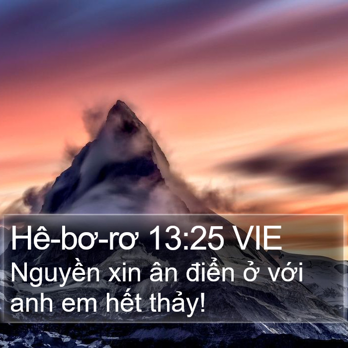 Hê-bơ-rơ 13:25 VIE Bible Study