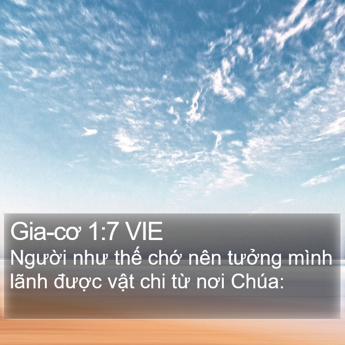 Gia-cơ 1:7 VIE Bible Study