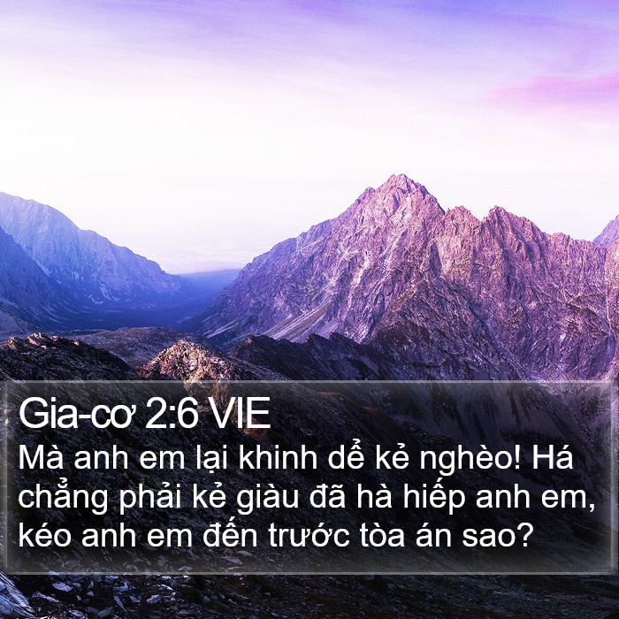 Gia-cơ 2:6 VIE Bible Study