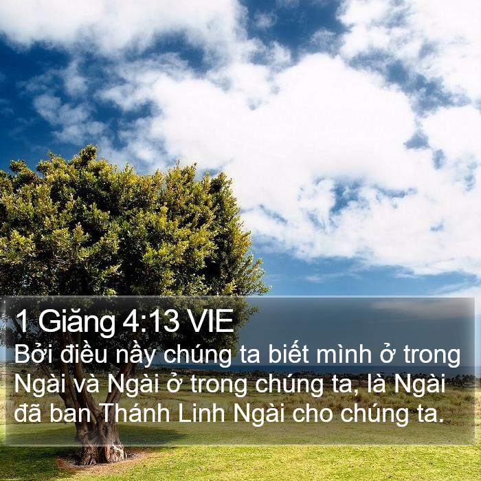 1 Giăng 4:13 VIE Bible Study