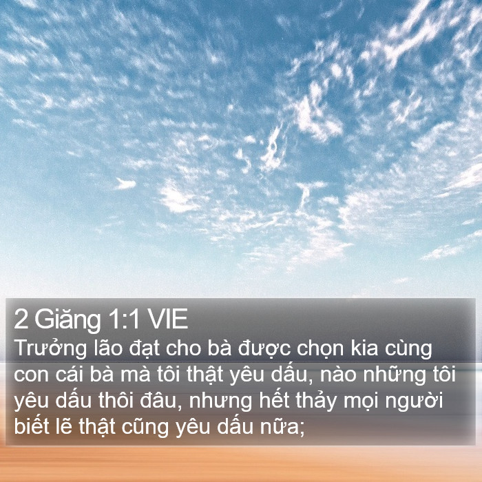 2 Giăng 1:1 VIE Bible Study