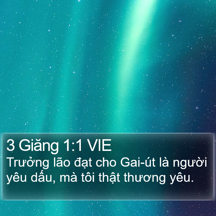 3 Giăng 1:1 VIE Bible Study