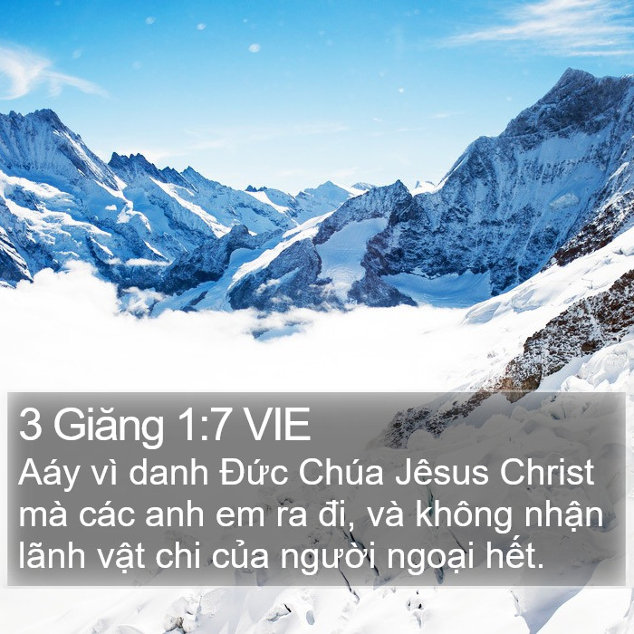 3 Giăng 1:7 VIE Bible Study