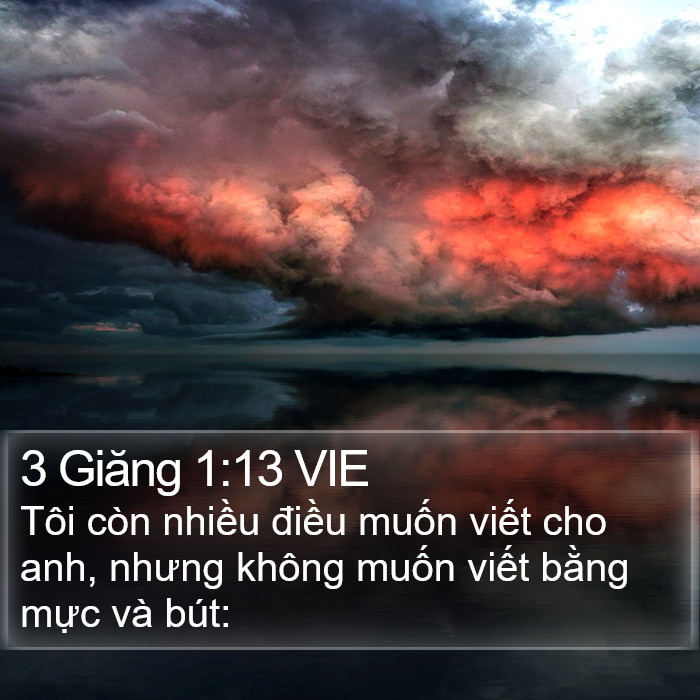 3 Giăng 1:13 VIE Bible Study