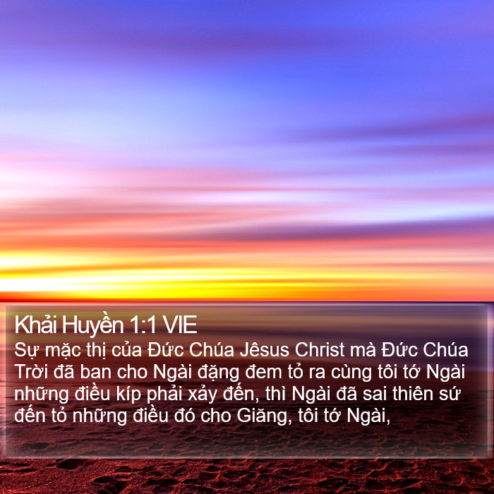 Khải Huyền 1:1 VIE Bible Study