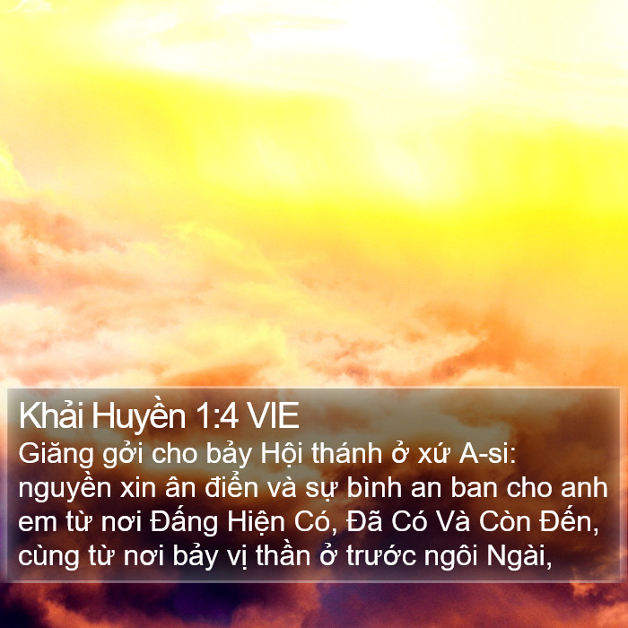 Khải Huyền 1:4 VIE Bible Study