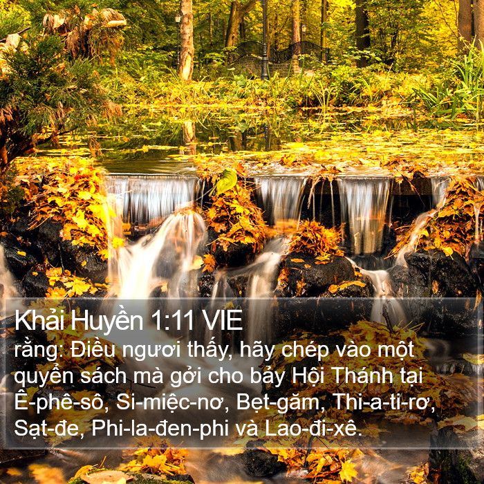 Khải Huyền 1:11 VIE Bible Study