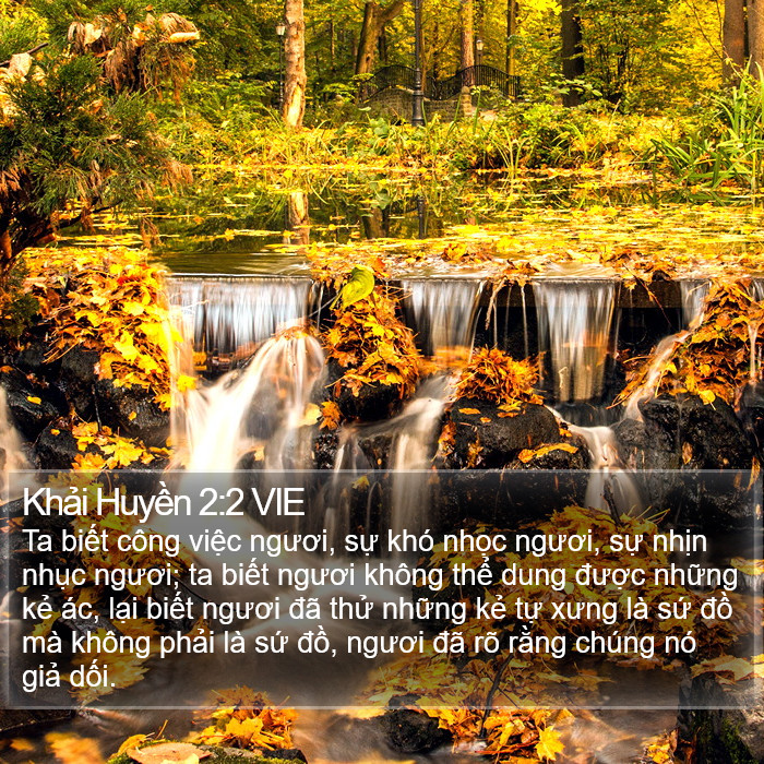 Khải Huyền 2:2 VIE Bible Study