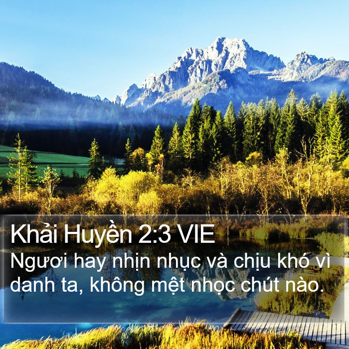 Khải Huyền 2:3 VIE Bible Study
