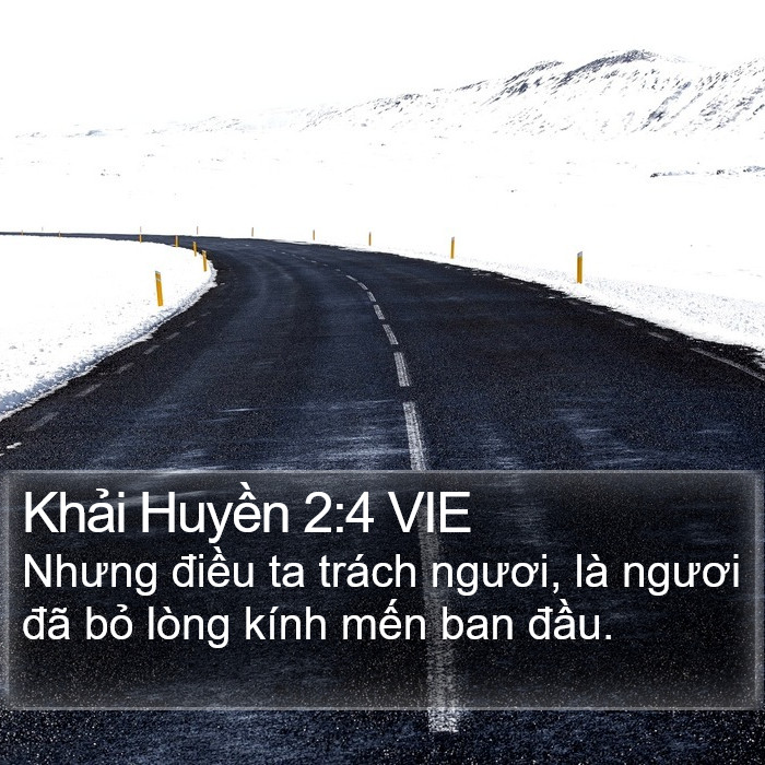 Khải Huyền 2:4 VIE Bible Study
