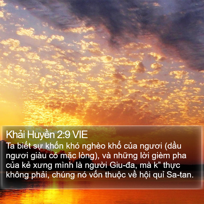 Khải Huyền 2:9 VIE Bible Study