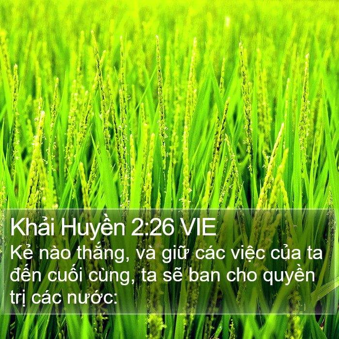 Khải Huyền 2:26 VIE Bible Study