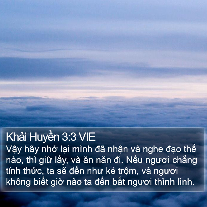 Khải Huyền 3:3 VIE Bible Study