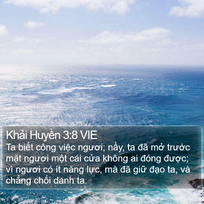Khải Huyền 3:8 VIE Bible Study