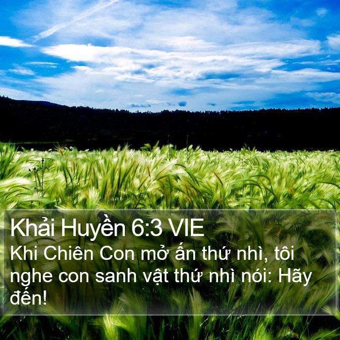 Khải Huyền 6:3 VIE Bible Study