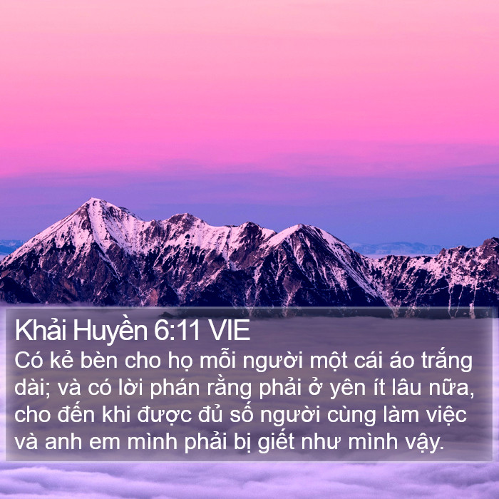 Khải Huyền 6:11 VIE Bible Study